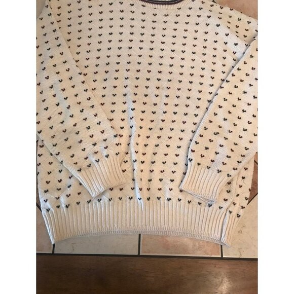 Knightsbridge oversized white knit pullover sweater size large - Picture 2 of 7